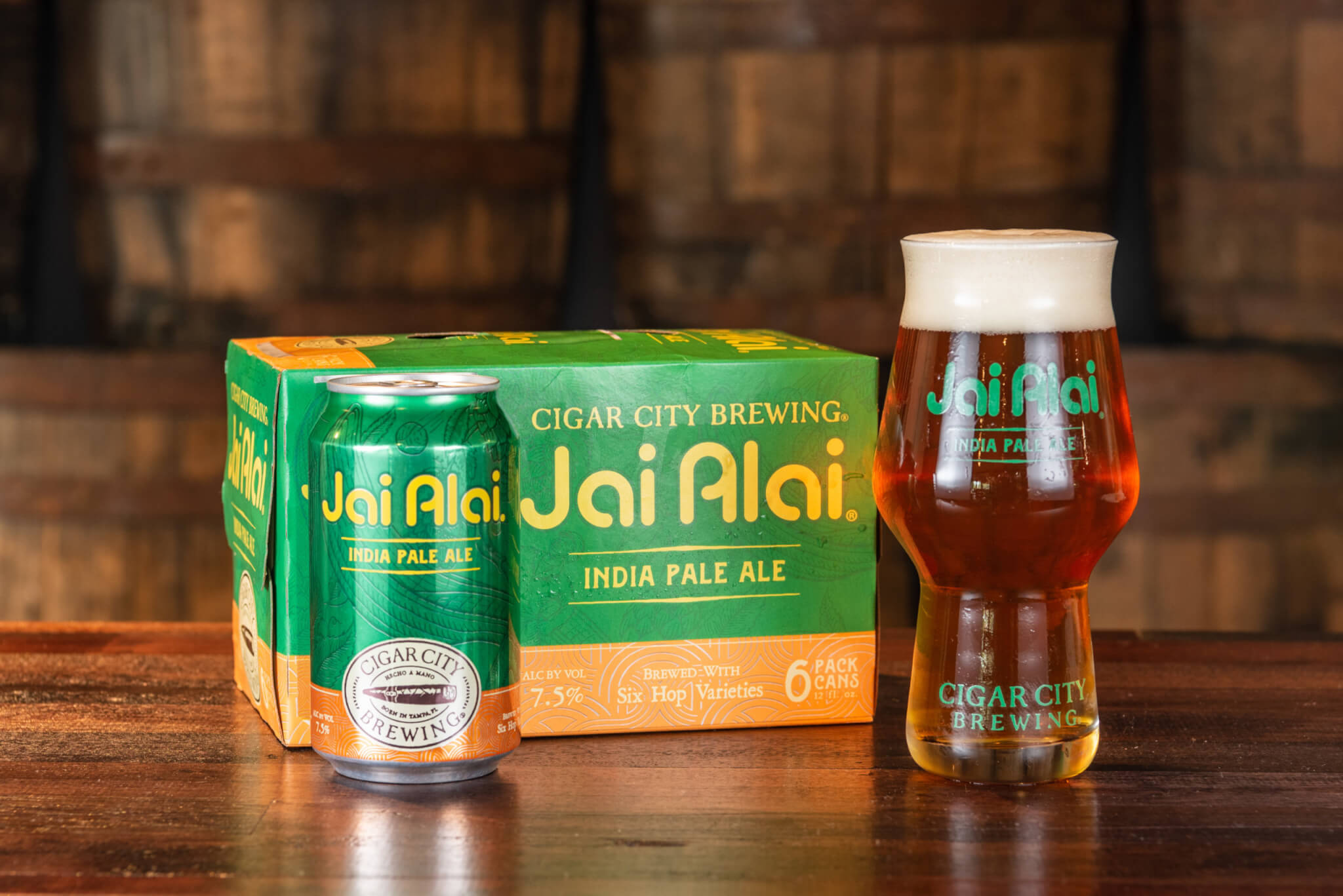 Cigar City Brewing's flagship beer, Jai Alai IPA, is available in cans and no draft.