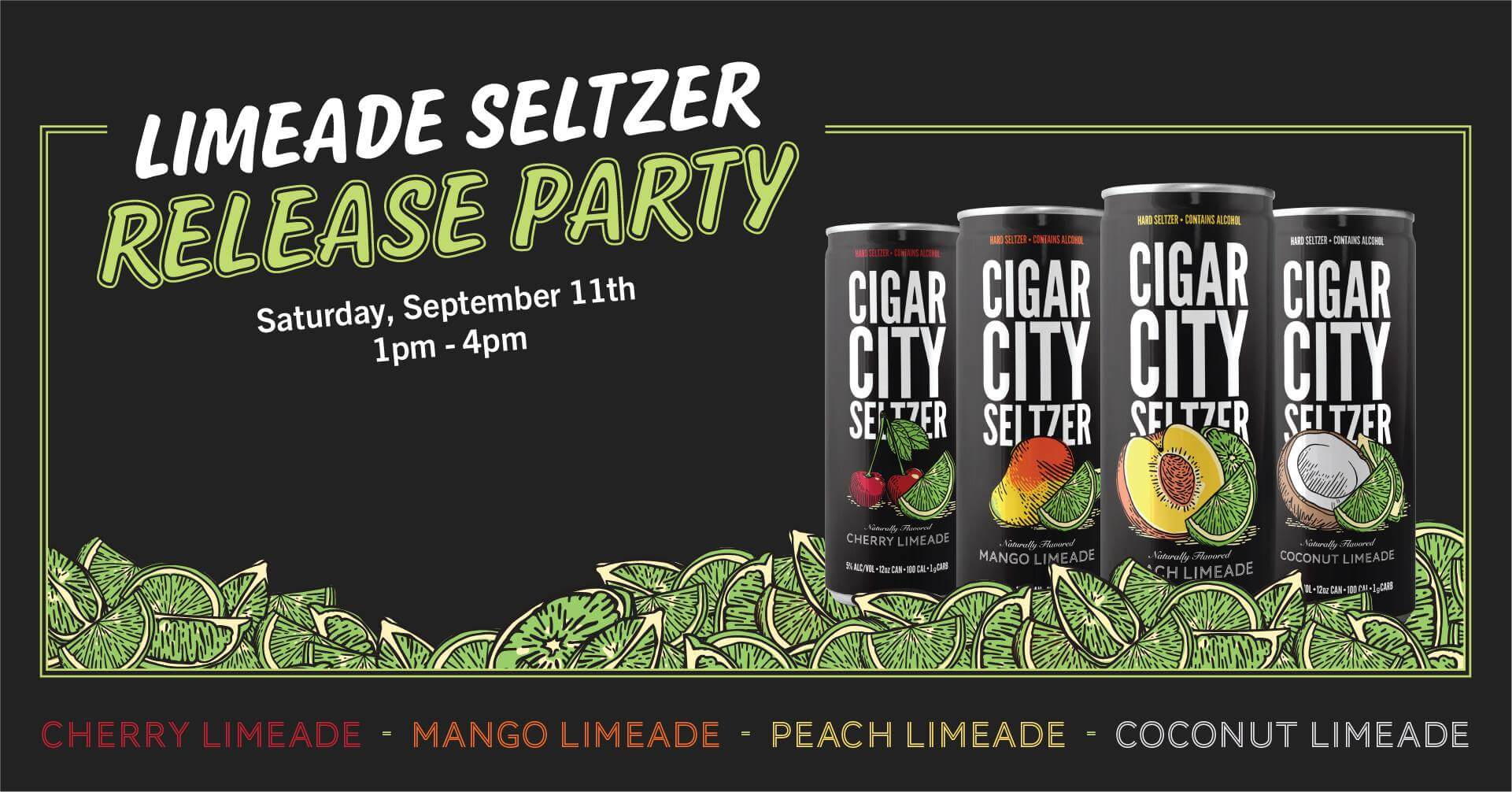 Cigar City Seltzer Limeade Kickoff Party banner graphic