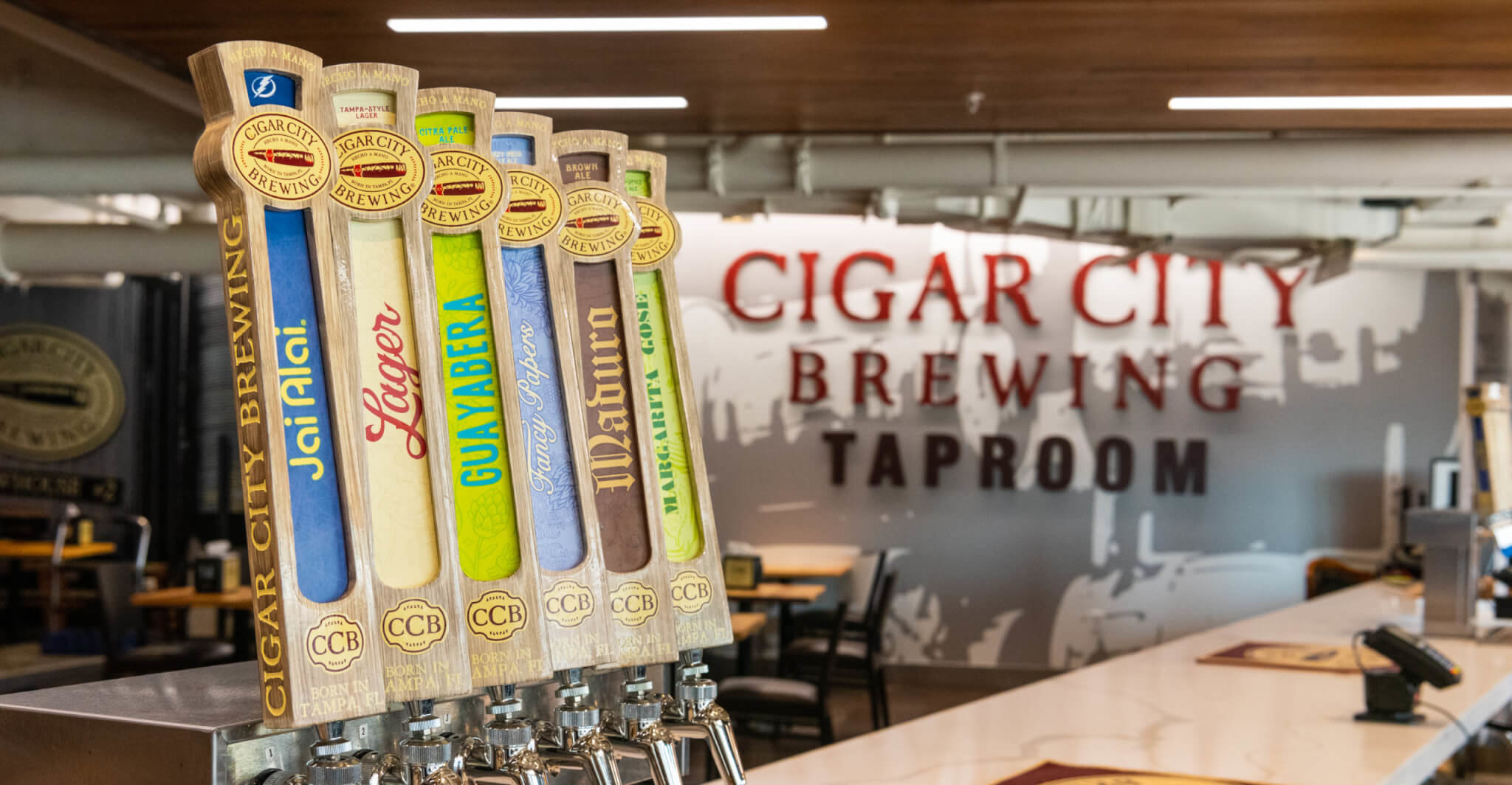 Featuring a taproom with a full bar and kitchen, the Taproom Downtown creates an authentic Tampa setting, enhancing the pre and post-event experience for AMALIE Arena guests and Lightning fans.
