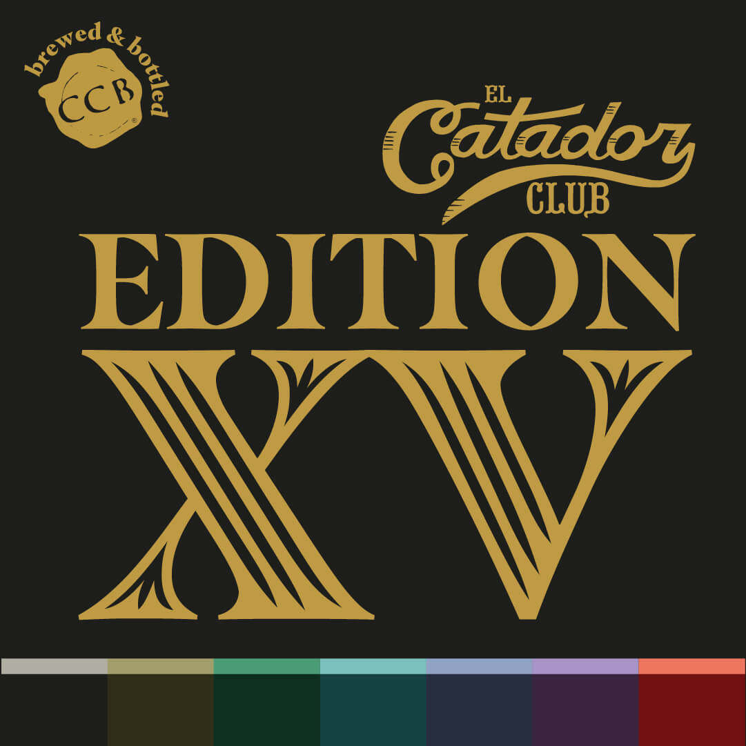 Logo artwork from the fifteenth edition of Cigar City Brewing's El Catador barrel-aged beer club.