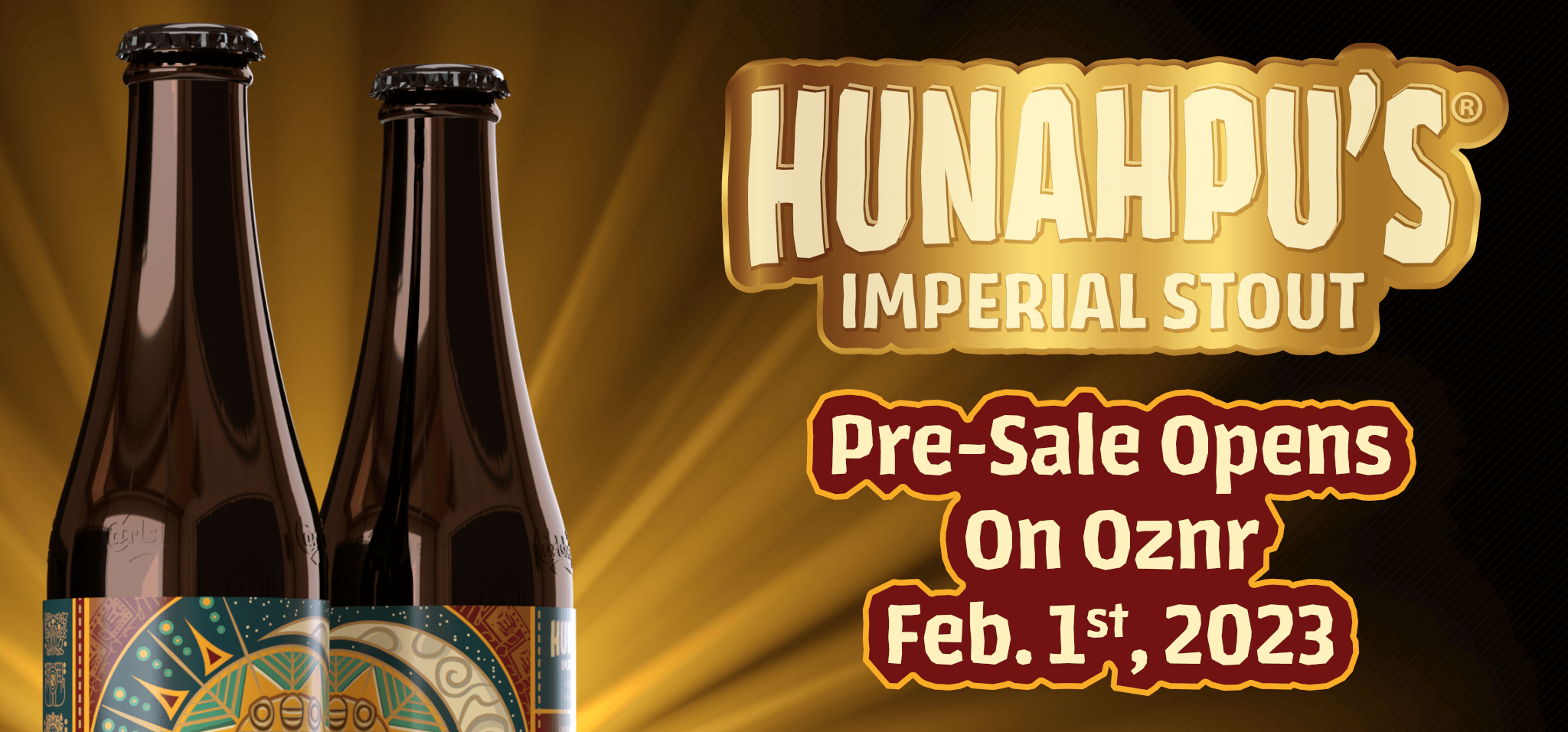Cigar City Brewing's Hunahpu's Imperial Stout and its 2023 variant go on sale to the public starting February 1, 2023 through the Oznr app.